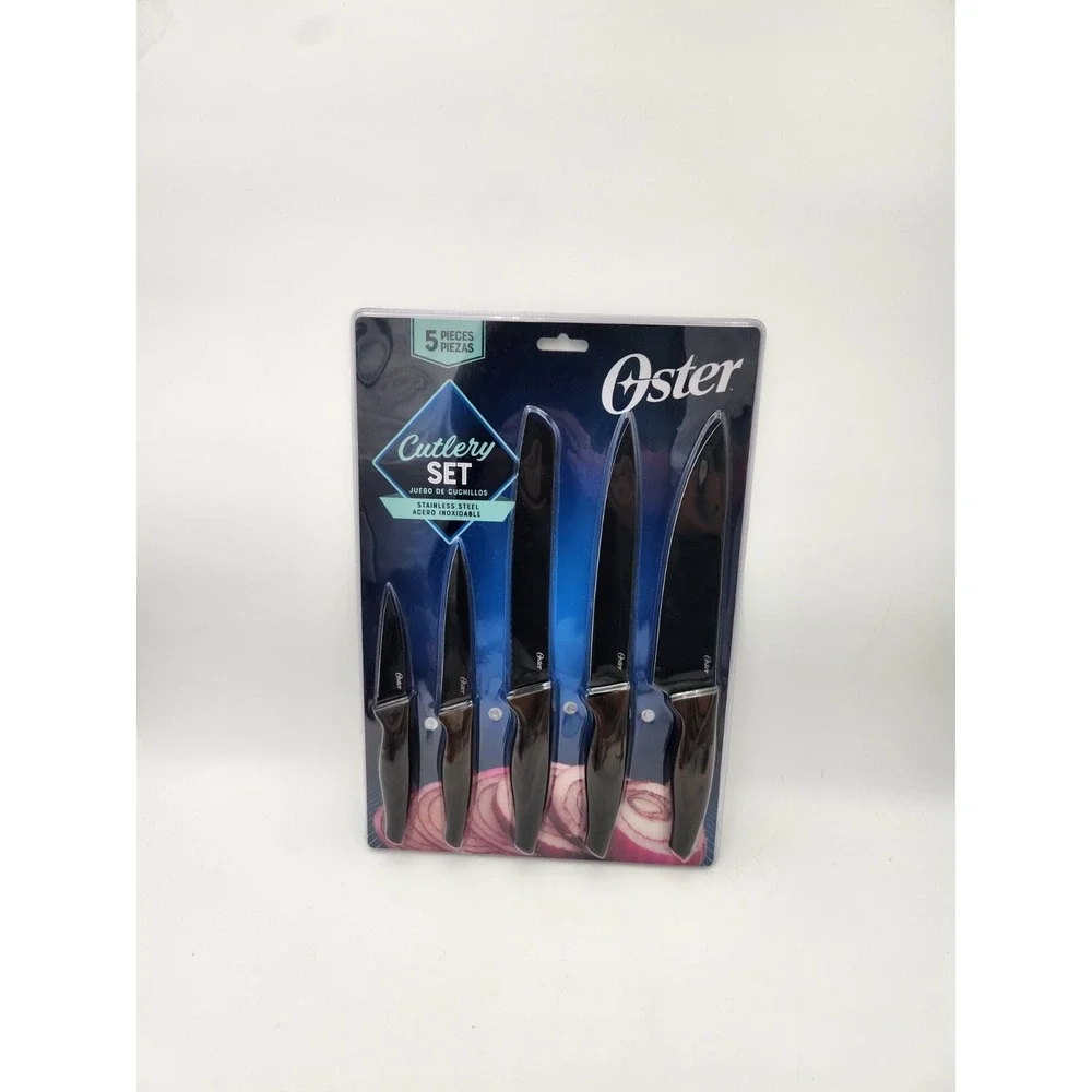 Oster‎ Stainless Steel 5 Piece Knife Cutlery Set New